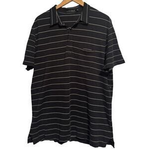 Ralph Lauren Black Label Polo Shirt XL Mens Extra Large Black Button pocket